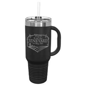 MONDO 40 oz. Industrial Strength Travel Mug with Handle, & Straw