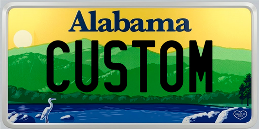 Alabama “Heart of Dixie” Custom License Plate – Personalized Metal Tag