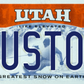 Utah “Greatest Snow on Earth” Custom License Plate – Ski Adventure Design