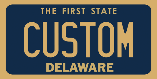 Delaware “The First State” Custom License Plate – Premium Personalized Metal Tag