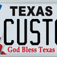 Texas “God Bless Texas” Custom License Plate – Flag Design
