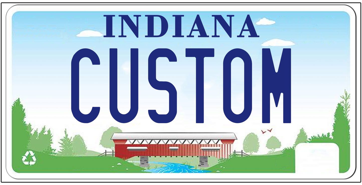 Indiana Scenic Bridge Custom License Plate – Personalized Metal Tag