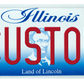 Illinois “Land of Lincoln” Custom License Plate – Personalized Metal Tag