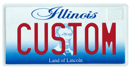 Illinois “Land of Lincoln” Custom License Plate – Personalized Metal Tag