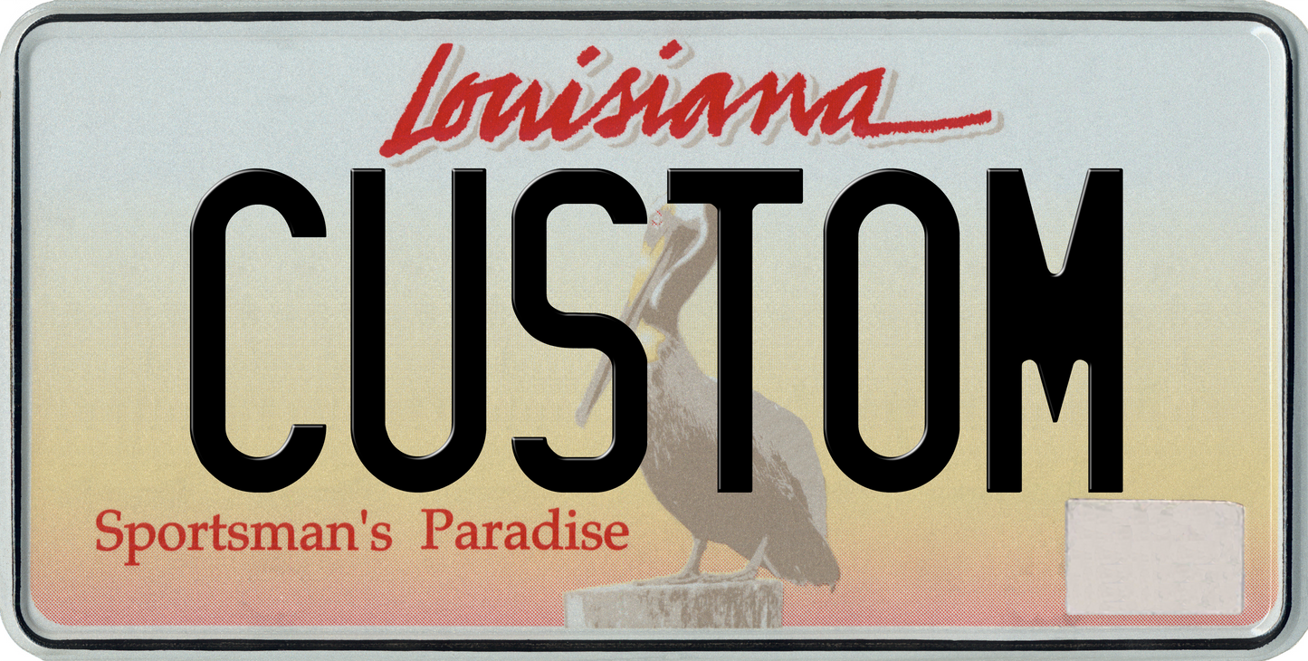 Louisiana “Sportsman’s Paradise” Custom License Plate – Personalized Metal Tag