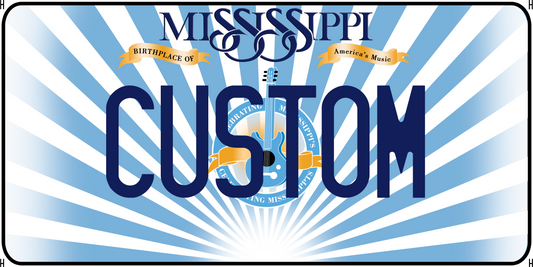Mississippi “Birthplace of America’s Music” Custom License Plate – Personalized Vintage Metal Tag