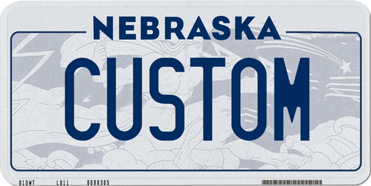 Nebraska Custom License Plate – Vintage Engraved Heritage Design