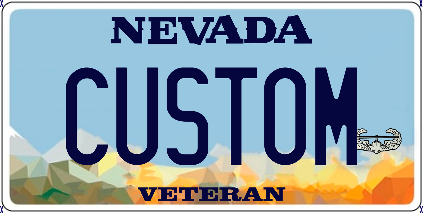 Nevada Custom License Plate – Modern Low Poly Scenic Desert Design