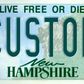 New Hampshire “Live Free or Die” Custom License Plate – Old Man of the Mountain Design