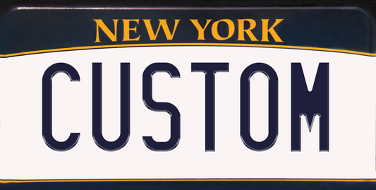 New York Custom License Plate – Premium Black & Gold Minimal Design