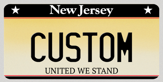 New Jersey Custom License Plate – Premium Classic Minimal Design