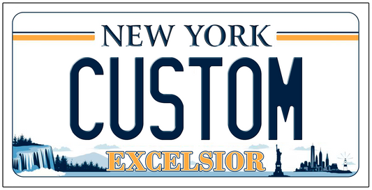 New York “Excelsior” Custom License Plate – Personalized Metal Tag