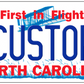 North Carolina “First in Flight” Custom License Plate – Classic Blue Design
