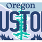 Oregon Scenic Custom License Plate – Mountain & Tree Design