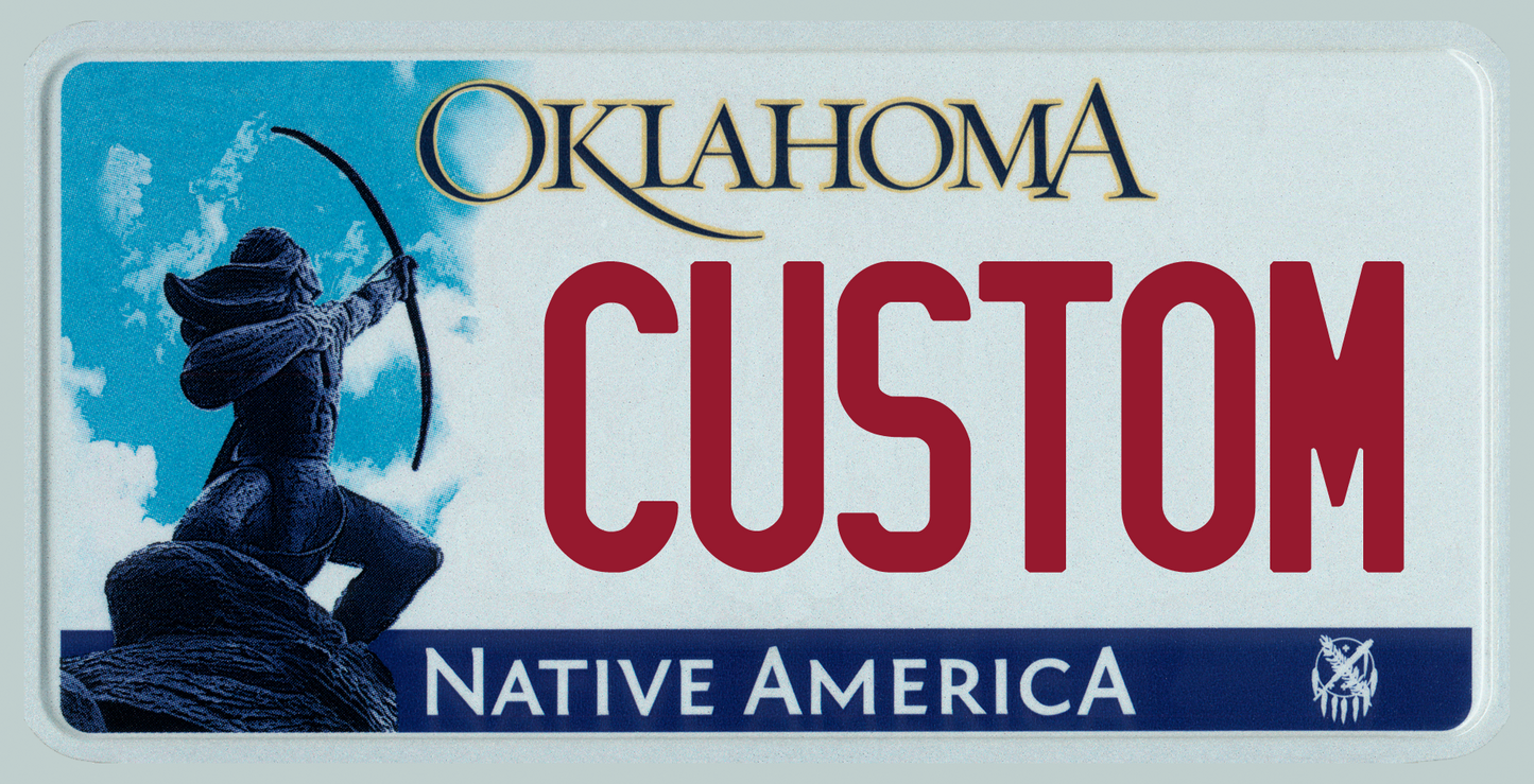 Oklahoma “Native America” Custom License Plate – Archer Design