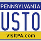 Pennsylvania “visitPA.com” Custom License Plate – Classic Design