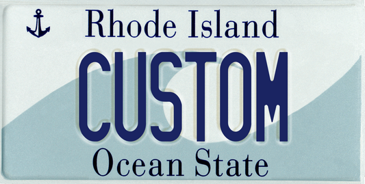 Rhode Island “Ocean State” Custom License Plate – Wave Design