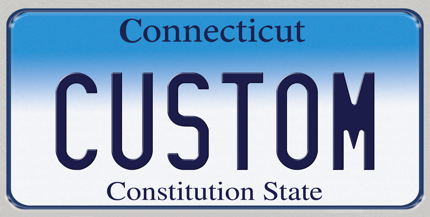 Connecticut “Constitution State” Custom License Plate – Personalized Metal Tag