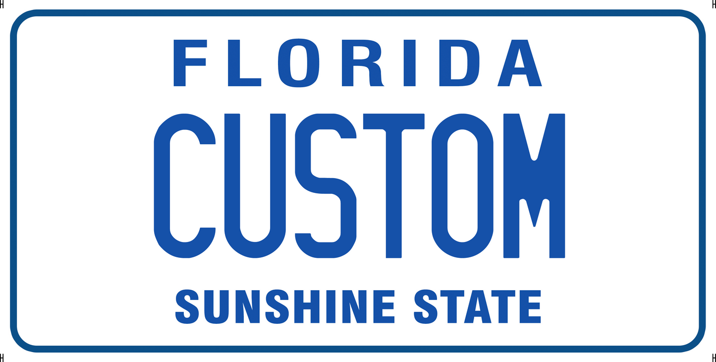 Florida “Sunshine State” Classic Custom License Plate – Personalized Metal Tag