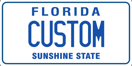 Florida “Sunshine State” Classic Custom License Plate – Personalized Metal Tag
