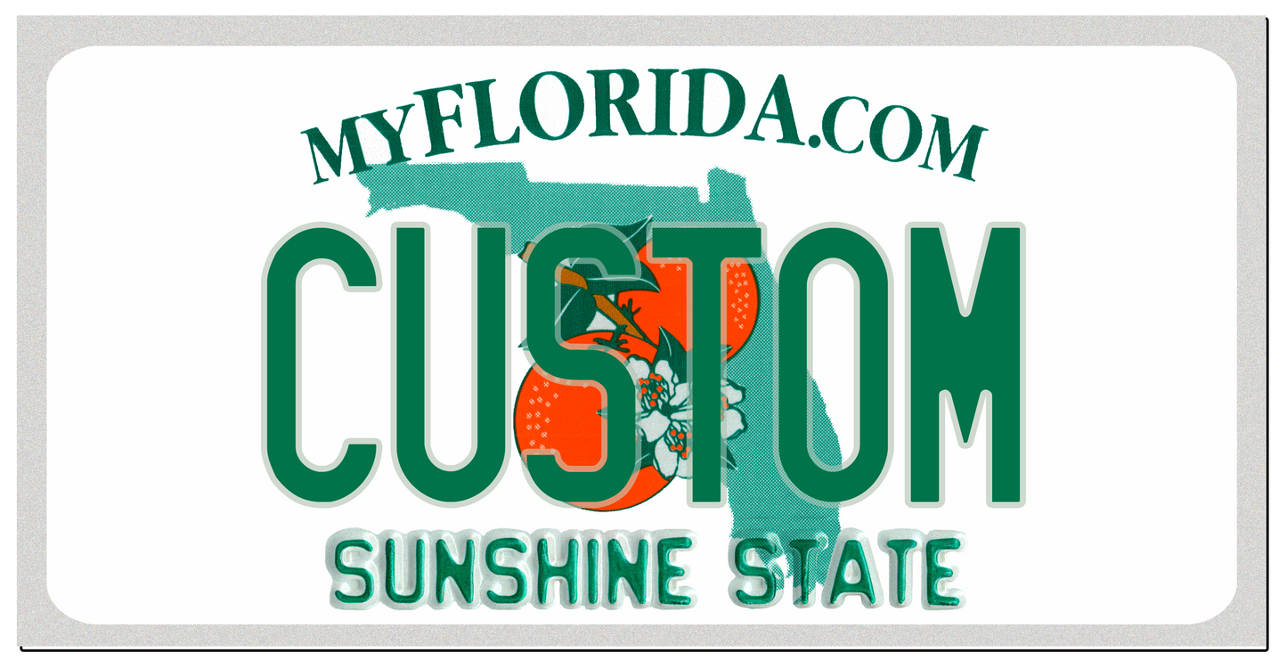 Florida “Sunshine State” Custom License Plate – Personalized Metal Tag