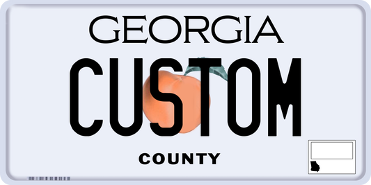 Georgia Peach Custom License Plate – Personalized Metal Tag