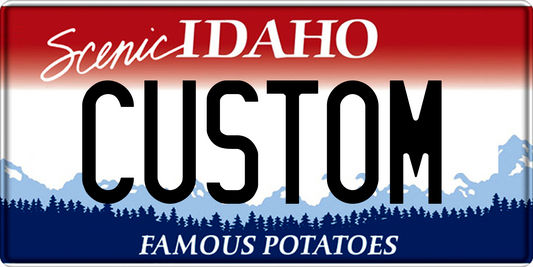 Idaho “Famous Potatoes” Scenic Custom License Plate – Personalized Metal Tag