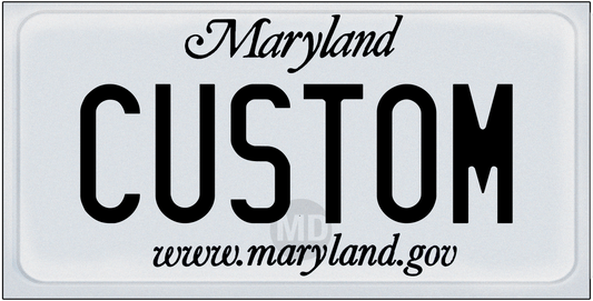 Maryland Classic Script Custom License Plate – Personalized Metal Tag
