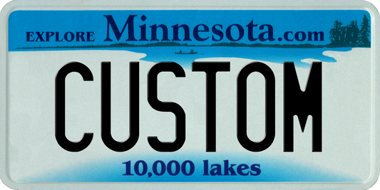 Minnesota “10,000 Lakes” Custom License Plate – Personalized Scenic Metal Tag