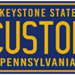 Pennsylvania “Keystone State” Custom License Plate – Classic Blue Design