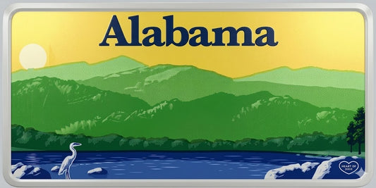 Alabama “Heart of Dixie” Custom License Plate – Personalized Metal Tag