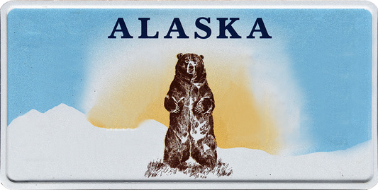 Alaska Bear Custom License Plate – Personalized Metal Tag