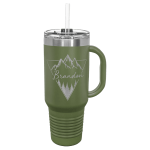 MONDO 40 oz. Industrial Strength Travel Mug with Handle,  & Straw