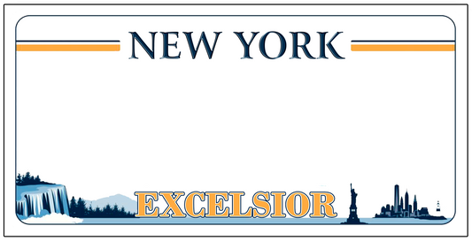 New York “Excelsior” Custom License Plate – Personalized Metal Tag