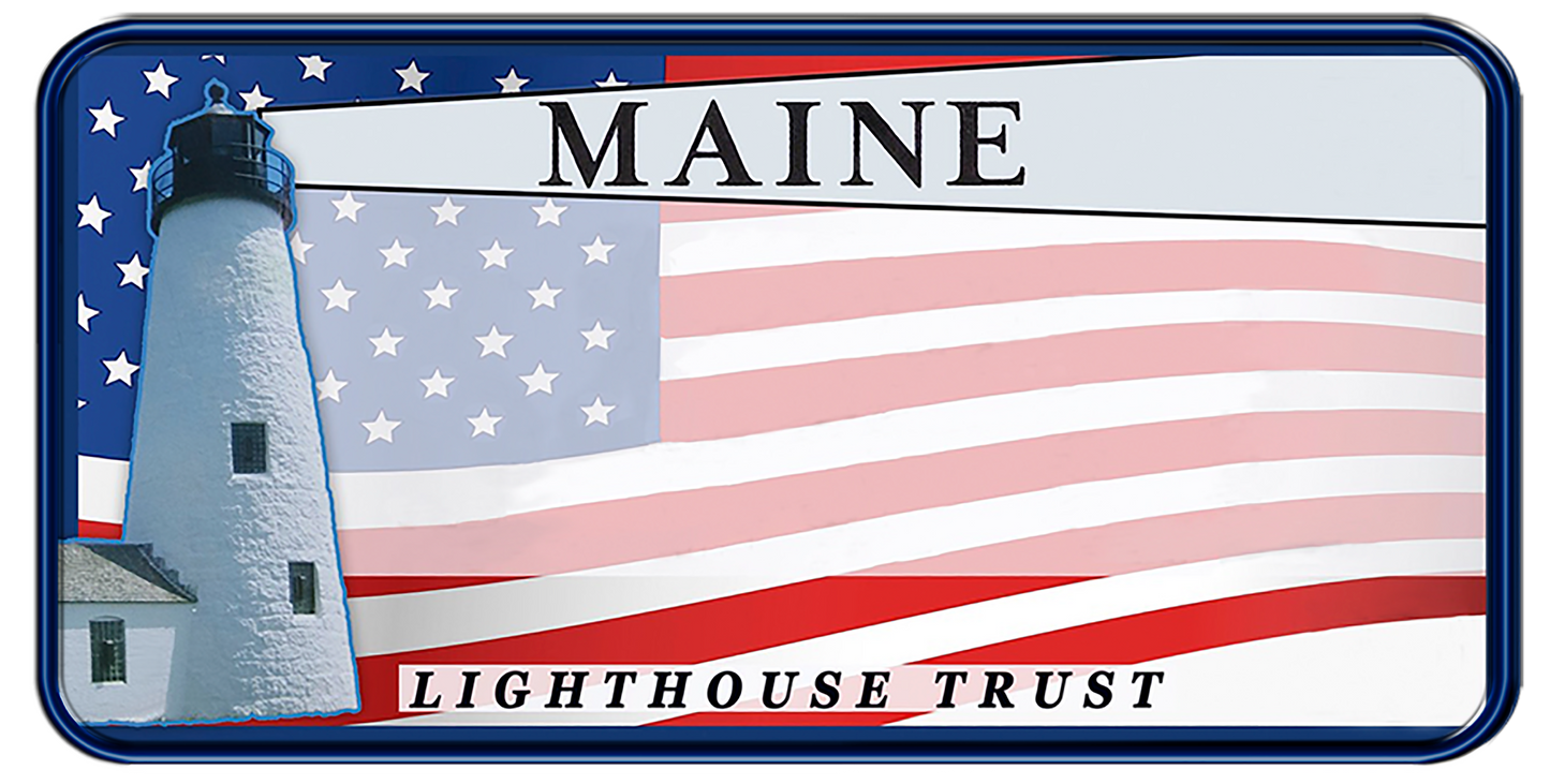 Maine “Lighthouse Trust” Custom License Plate – Personalized Metal Tag