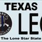 Texas “The Lone Star State” Custom License Plate – Classic Design
