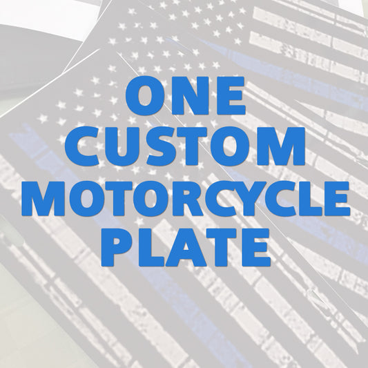 One Motorcycle vanity Plate