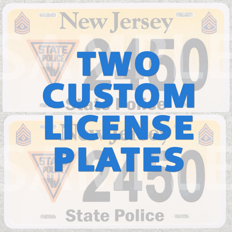 Police Plates Two custom vanity license plates – Police & Fire Gifts